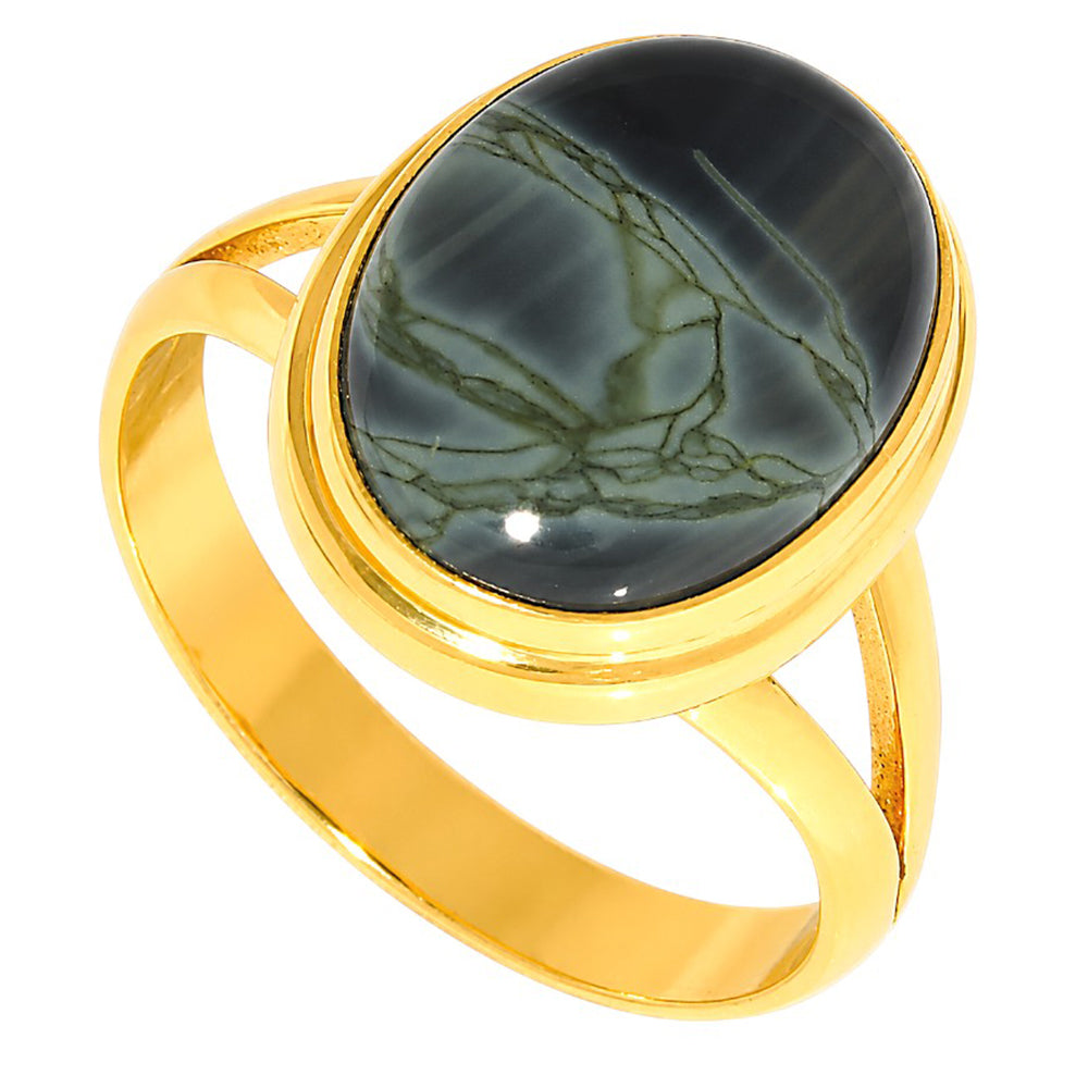 Spider Web Obsidian Ring size-10 RM-1008 TR01695