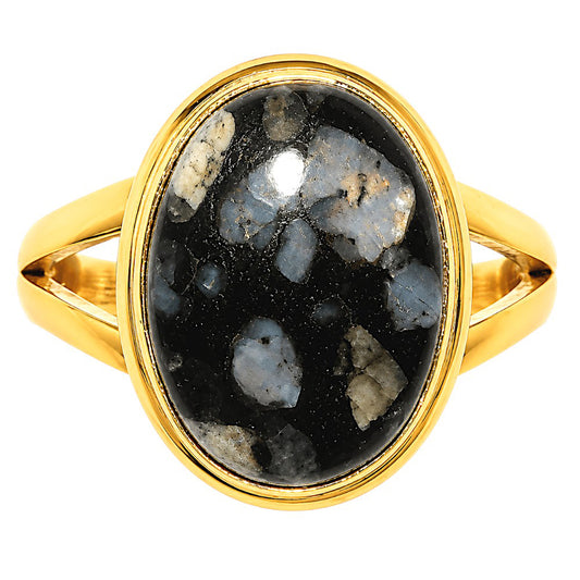 Llanite Blue Opal Crystal Sphere Ring size-7 RM-1008 TR01705