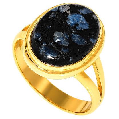 Llanite Blue Opal Crystal Sphere Ring size-9 RM-1008 TR01709