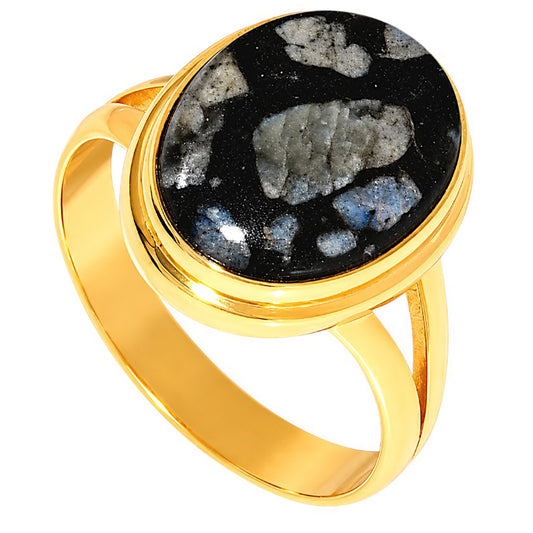 Llanite Blue Opal Crystal Sphere Ring size-9 RM-1008 TR01710