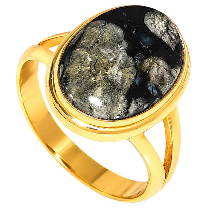 Llanite Blue Opal Crystal Sphere Ring size-10 RM-1008 TR01711
