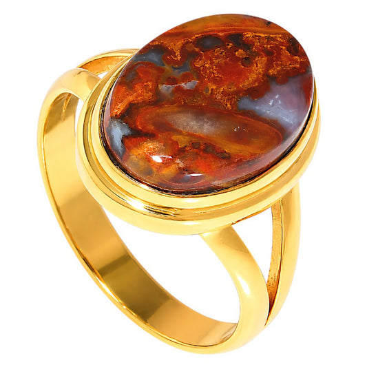 Rare Cady Mountain Agate Ring size-8 RM-1008 TR01720