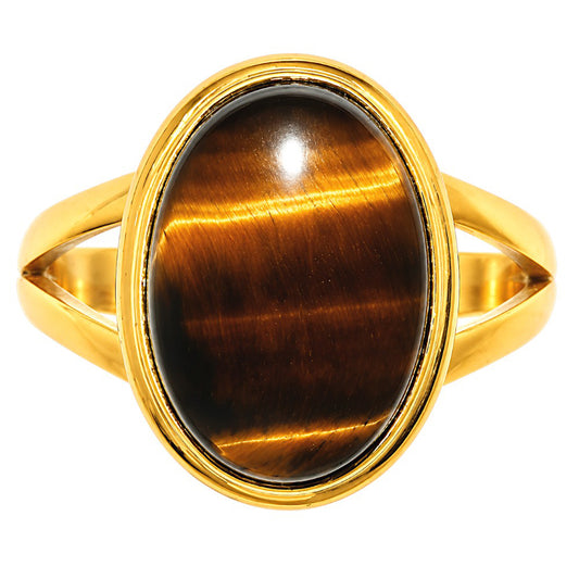 Blue Tiger Eye Ring size-7 RM-1008 TR01759