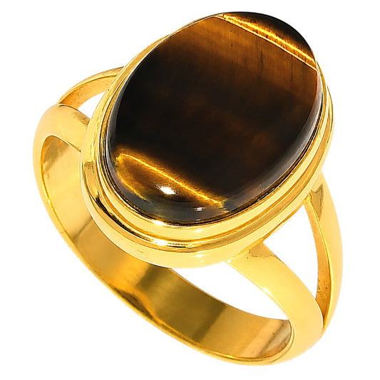 Blue Tiger Eye Ring size-7 RM-1008 TR01759