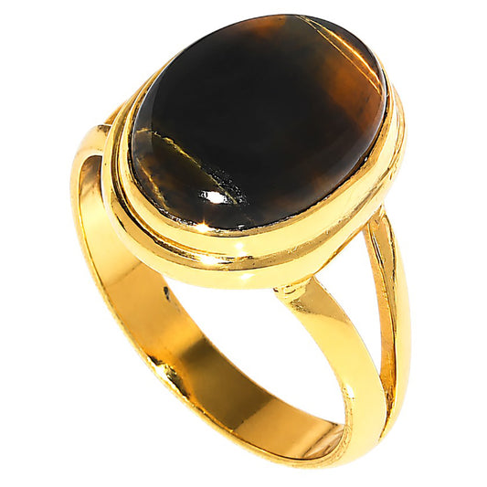 Blue Tiger Eye Ring size-7.5 RM-1008 TR01760