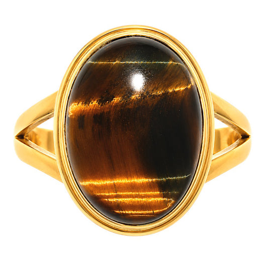 Blue Tiger Eye Ring size-8 RM-1008 TR01763