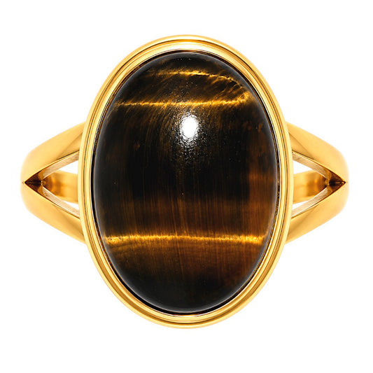Blue Tiger Eye Ring size-9 RM-1008 TR01765