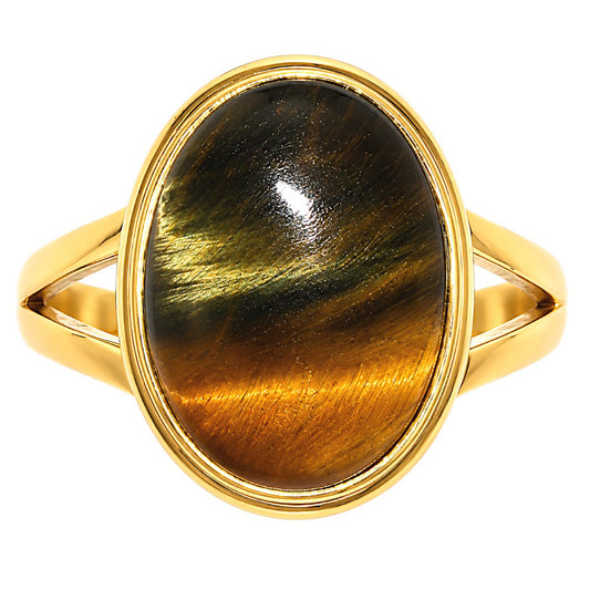 Blue Tiger Eye Ring size-9 RM-1008 TR01766