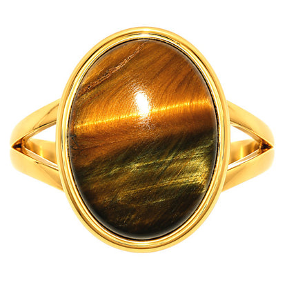Blue Tiger Eye Ring size-10 RM-1008 TR01768