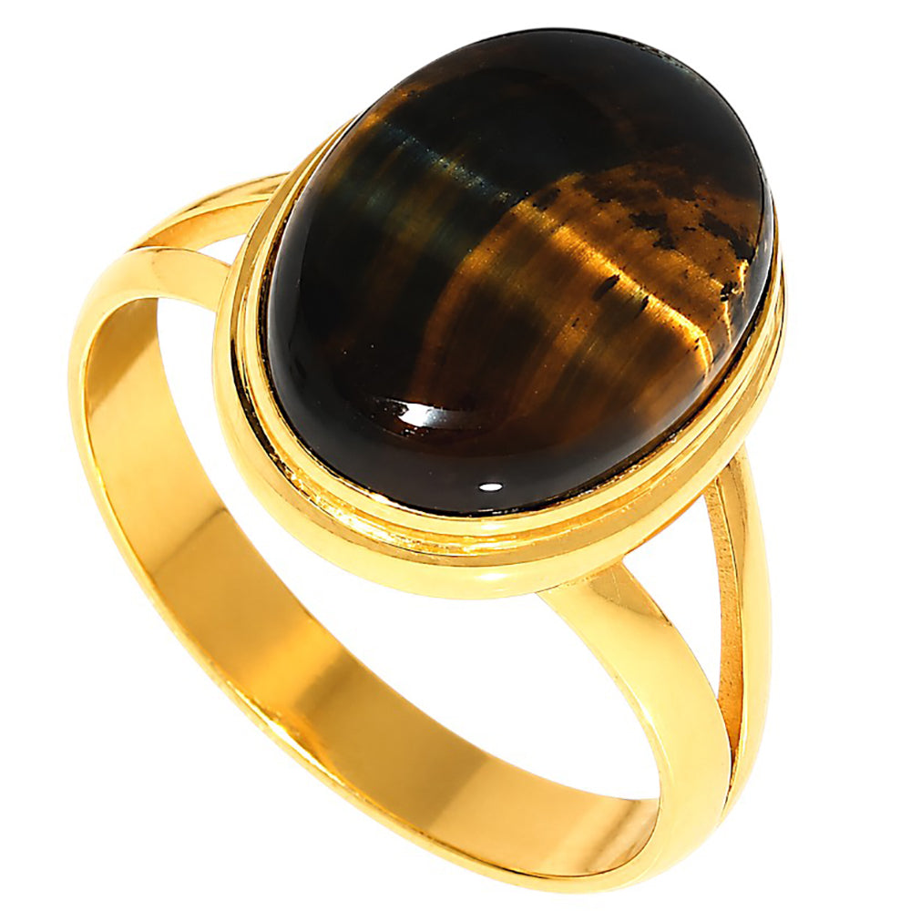 Blue Tiger Eye Ring size-10 RM-1008 TR01768