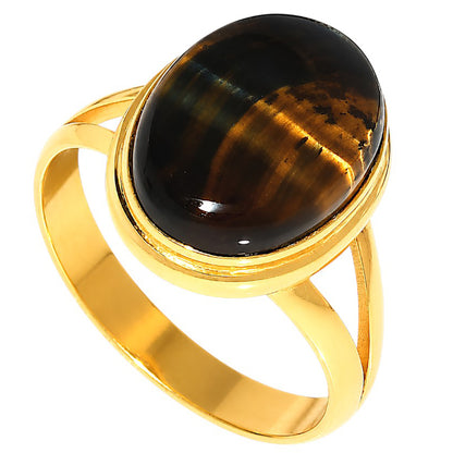 Blue Tiger Eye Ring size-10 RM-1008 TR01768