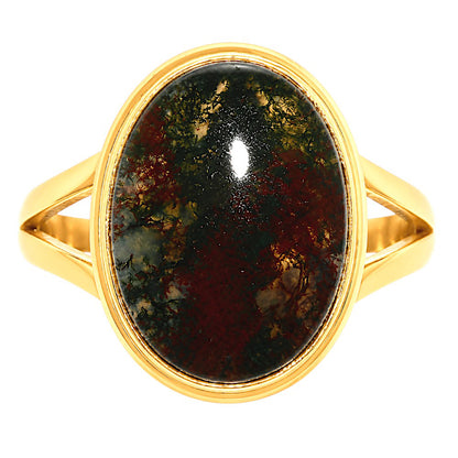 Moss Agate Ring size-9 RM-1008 TR01787