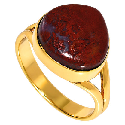 Red Moss Agate Ring size-10 RM-1002 TR01797