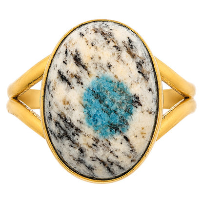 K2 Blue - Azurite In Quartz Ring size-10 RM-1002 TR01798