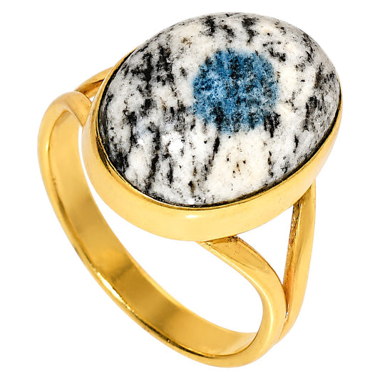 K2 Blue - Azurite In Quartz Ring size-10 RM-1002 TR01798