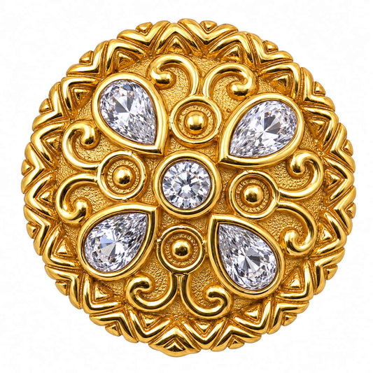 White Zircon Ring size-8 RM-1792 TR01809