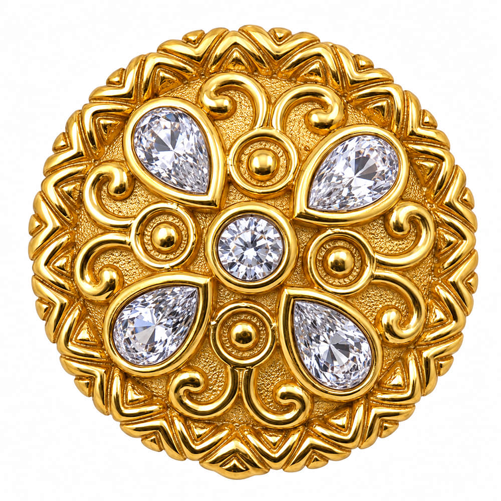 White Zircon Ring size-8 RM-1792 TR01809