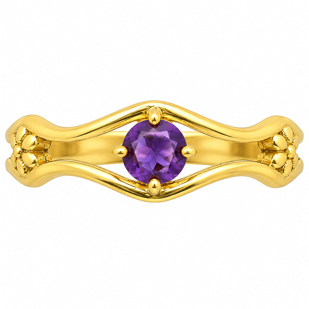 African Amethyst Ring size-6 RM-1720 TR01824