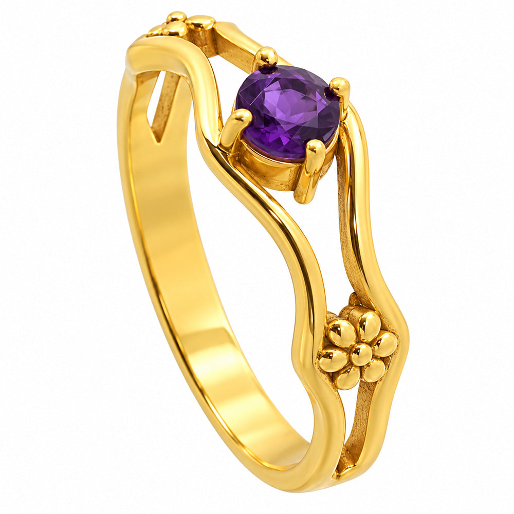 African Amethyst Ring size-8 RM-1720 TR01832