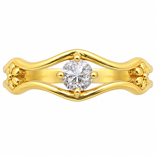 White Zircon Ring size-7 RM-1720 TR01853