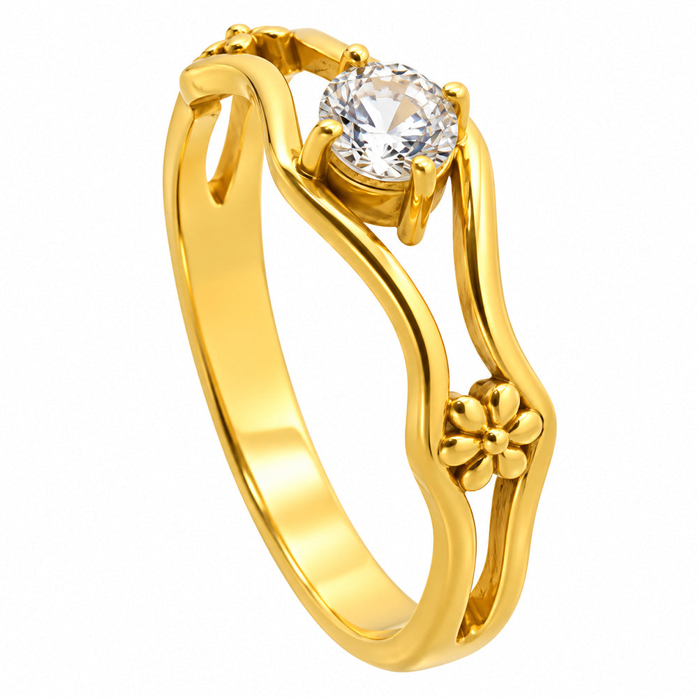 White Zircon Ring size-7 RM-1720 TR01853