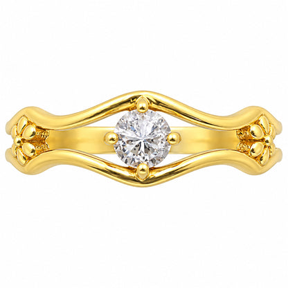 White Zircon Ring size-7 RM-1720 TR01853