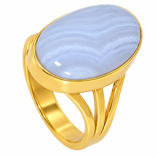 Blue Lace Agate Ring size-6 R-1003 TR01860