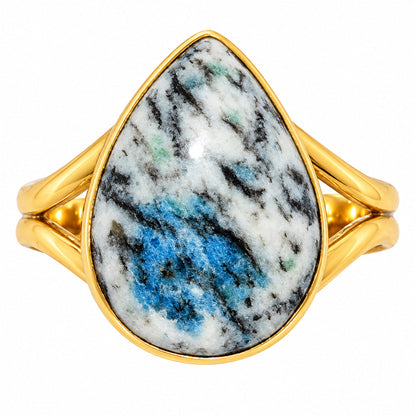 K2 Blue - Azurite In Quartz Ring size-10 RM-1002 TR01862