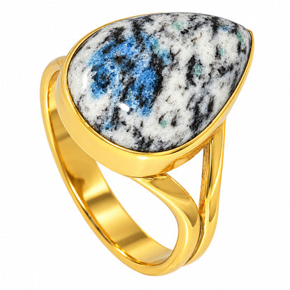 K2 Blue - Azurite In Quartz Ring size-10 RM-1002 TR01862