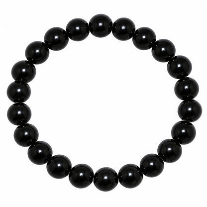 Natural Black Obsidian Unisex Bracelet for Protection, Grounding & Healing UBB1002_A