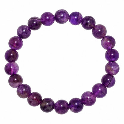 Natural African Amethyst Unisex Bracelet for Calm, Clarity & Spiritual Healing UBB1003_A