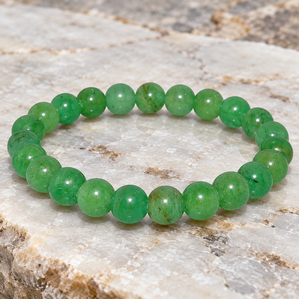Natural Green Aventurine Unisex Bracelet for Luck, Prosperity & Positivity UBB1004_A