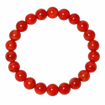 Natural Red Carnelian Unisex Bracelet for Courage, Confidence & Vitality UBB1005_A