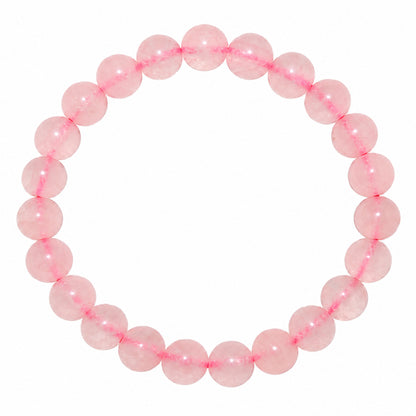 Natural Rose Quartz Unisex Bracelet for Love, Compassion & Emotional Healing UBB1006_A