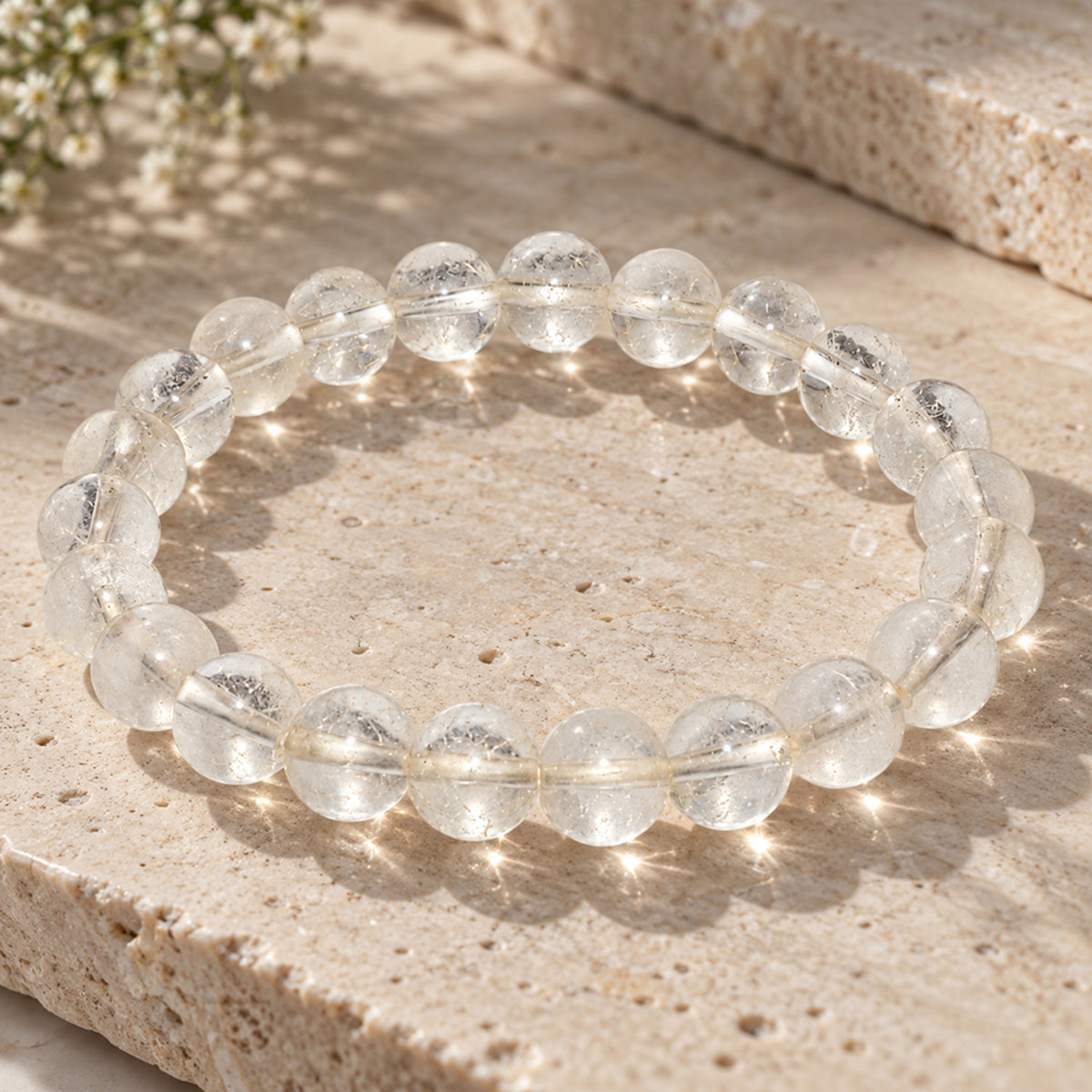 Natural Clear Quartz Unisex Bracelet for Clarity, Energy & Balance UBB1007_A