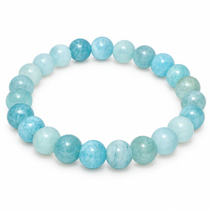 Natural Aquamarine Unisex Bracelet for Calm, Clarity & Communication UBB1008_A