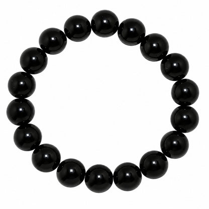 Natural Black Obsidian Unisex Bracelet for Protection, Grounding & Healing UBB1009_A