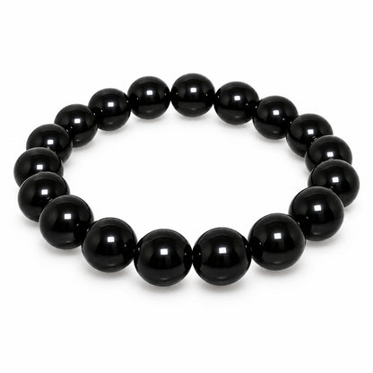 Natural Black Obsidian Unisex Bracelet for Protection, Grounding & Healing UBB1009_A