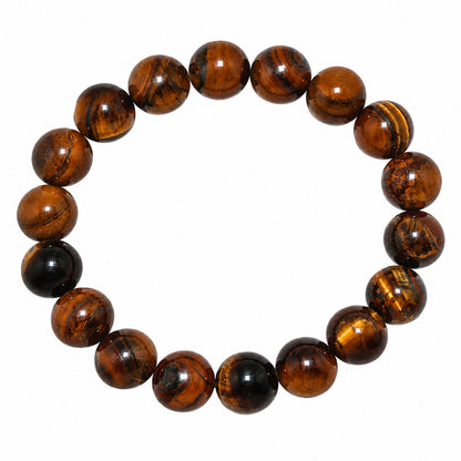 Natural Tiger Eye Unisex Bracelet for Protection, Courage & Good Luck Stone UBB1010_A