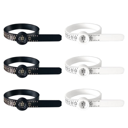 1 Pcs Ring Sizer Measuring Set, Reusable Finger Size Ruler White ZA1004