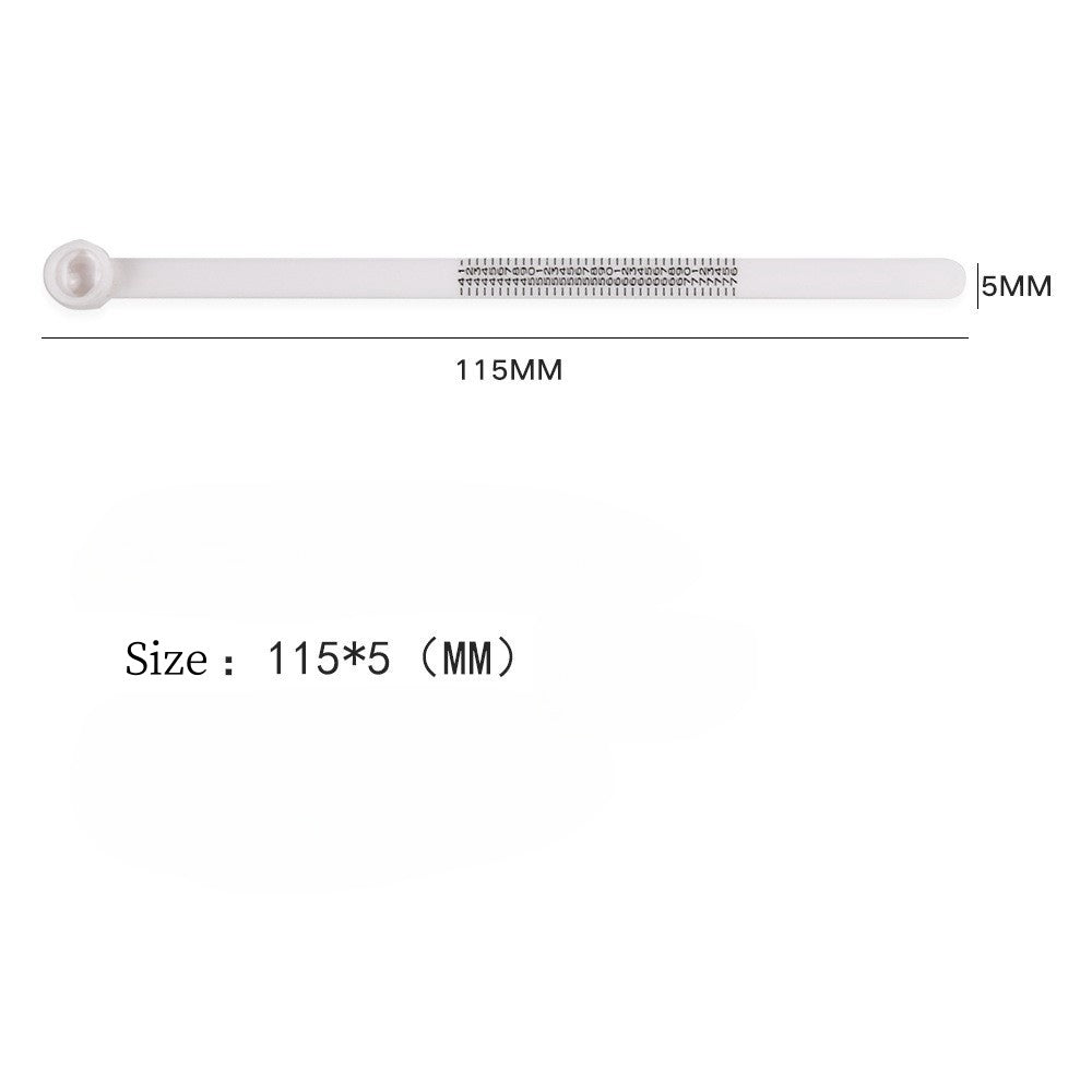 1 Pcs Ring Sizer Measuring Set, Reusable Finger Size Ruler White ZA1004
