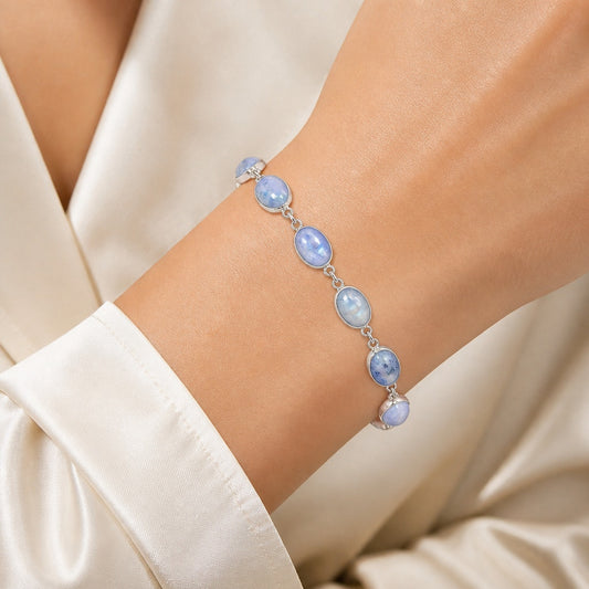 Natural Rainbow Moonstone - India Bracelet B-1001 SDB5269