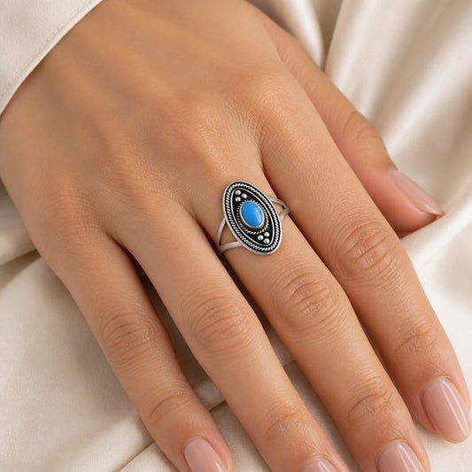 Boho Gemstone Silver Ring Handmade 925 Sterling Jewelry by Desiregem AGR1026 R-1258