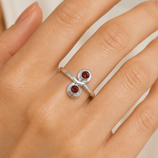 Round Natural Gemstone Spiral Ring 925 Sterling Silver Artisan Jewelry DGR1129 R-1230