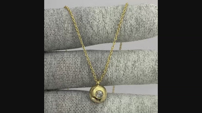 18K Gold Plated Gemstone Charm Necklace Jewelry Minimal Style TGN1003 NM-1032