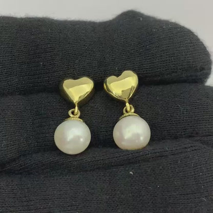 18K Gold Plated Heart Top Colorful Gemstone Drop Earrings Jewelry TGE1007 EM-1258