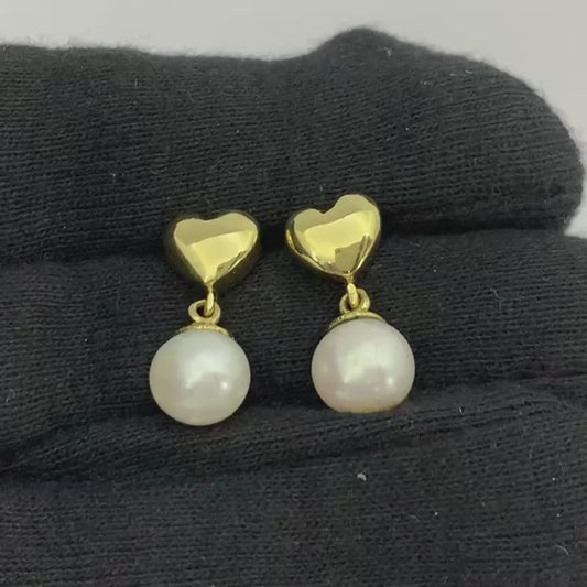 18K Gold Plated Heart Top Colorful Gemstone Drop Earrings Jewelry TGE1007 EM-1258
