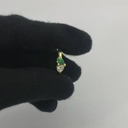 18K Gold Plated Dual Gemstone Pear Cut Stacking Ring – Modern Design TGR1067 RM-1790