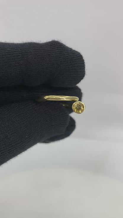 18K Gold Plated Wrap Round Gemstone Ring – Modern Open Band Design TGR1042 RM-1248