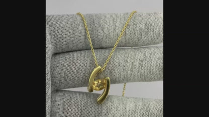 18K Gold Plated Colorful Birthstone Curved Bar Necklace for Women TGN1009 NM-1037